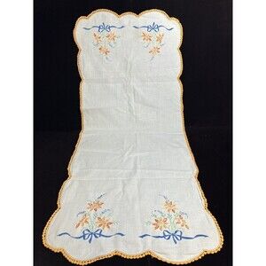 Domain Thanksgiving Fall Holiday Table Runner 39" x 16" Vintage Linens